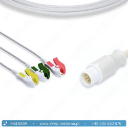 Kabel EKG - kardiomonitor MENNEN - 3-żyłowy, klamra, IEC, 10-pin