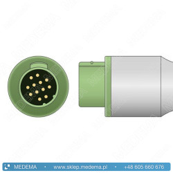 Kabel EKG - kardiomonitor MENNEN - 3-żyłowy, klamra, IEC, 12-pin