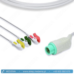 Kabel EKG - kardiomonitor MINDRAY - 3-żyłowy, klamra, IEC, 12-pin