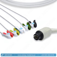 Kabel EKG - kardiomonitor MINDRAY - 5-żyłowy, klamra, IEC, 6-pin